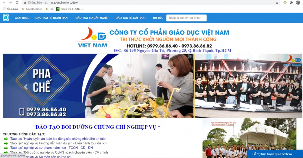 Đào tạo tin học, ngoại ngữ, kế toán, nghiệp vụ sư phạm, khai hải quan điện tử, an toàn lao động, đấu thầu, quản lý dự án, giám sát thi công, văn thư, du lịch,